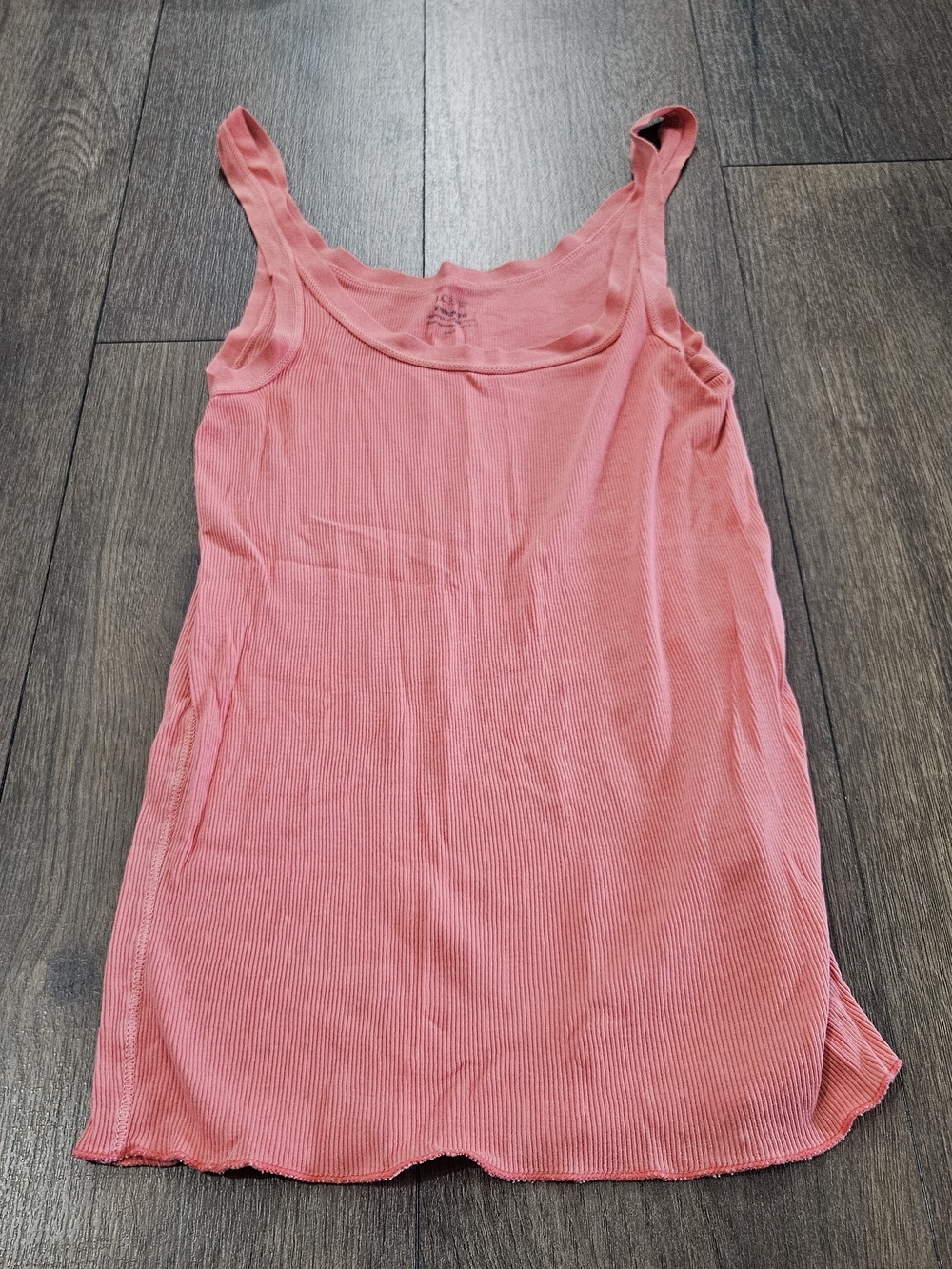 J. Crew Coral Vintage Rib Tank Top Size Large